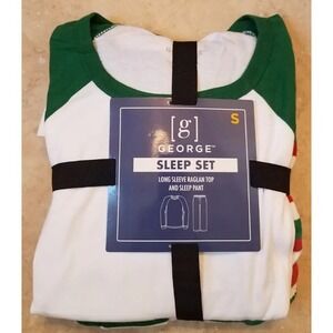 George Men Sleep Set Long Sleeve Top & Soft Sleep Pant size Small  NEW